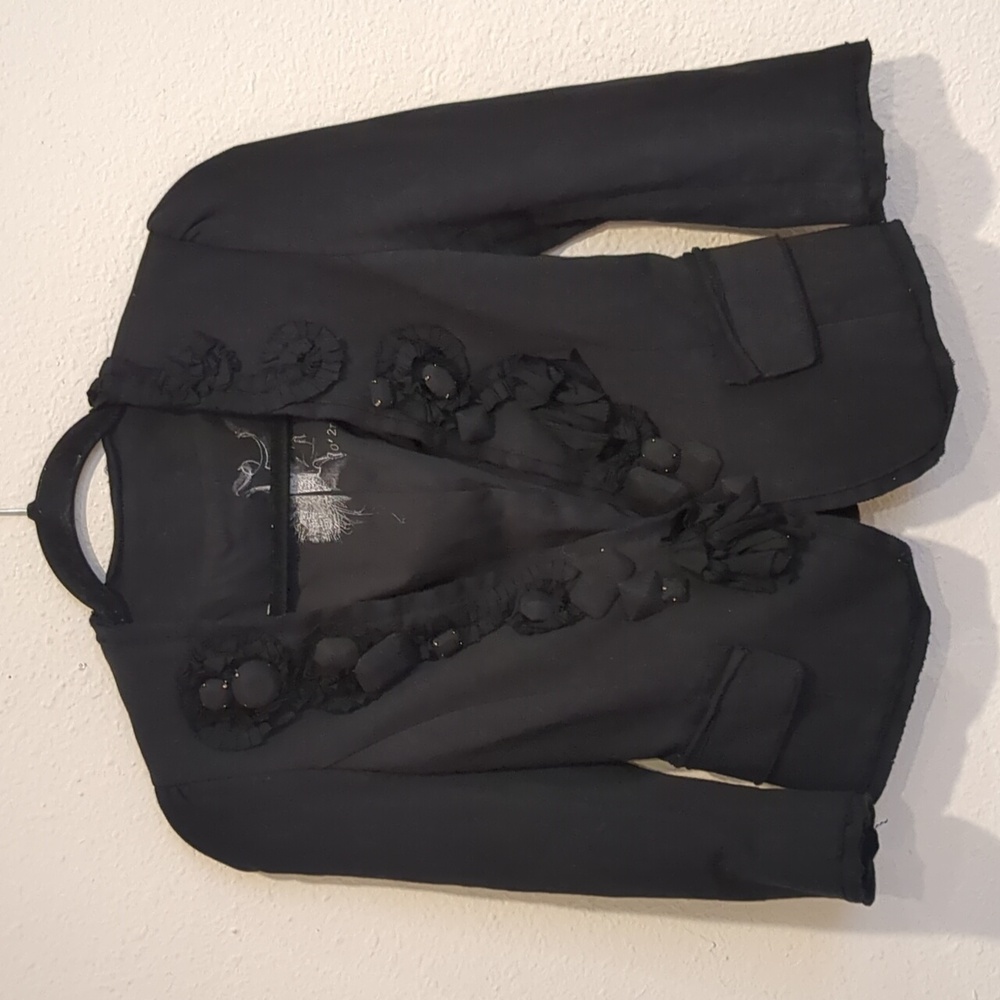 Dance by O’2nd Black Embellished Blazer Size XS